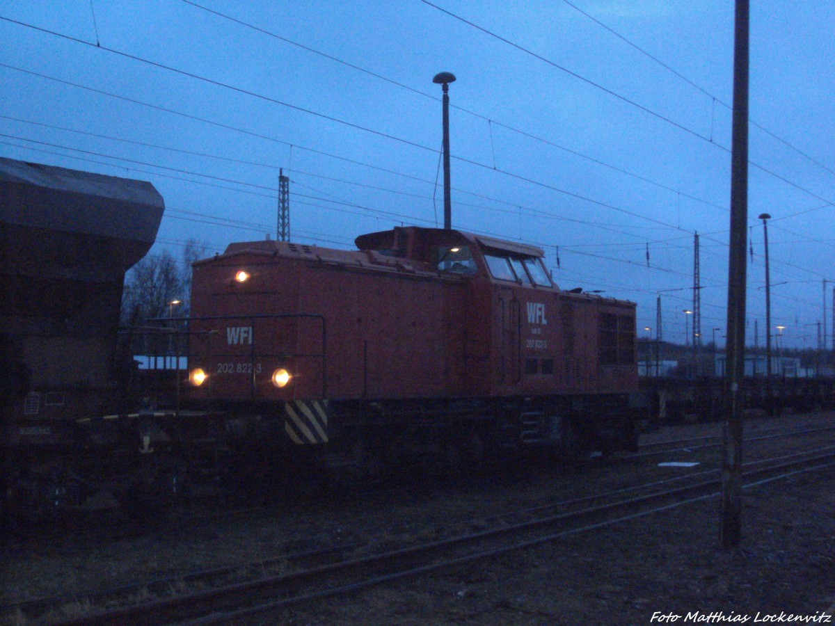 WFL 202 822-3 im Bahnhof Bergen auf R�gen am 17.12.13 