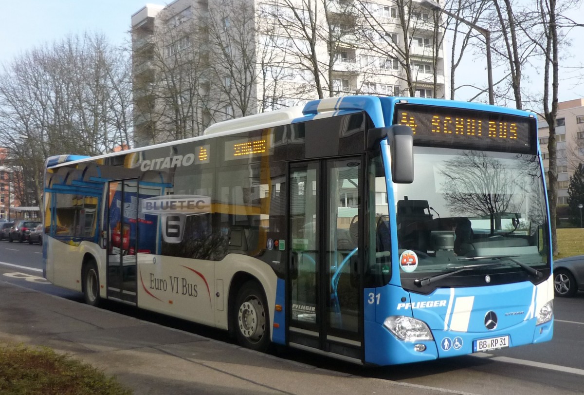 Wg. 31 ein neuer MB-Citaro C2 mit Euro6 Motor. in Maichingen. Fa. Pflieger,Bblingen