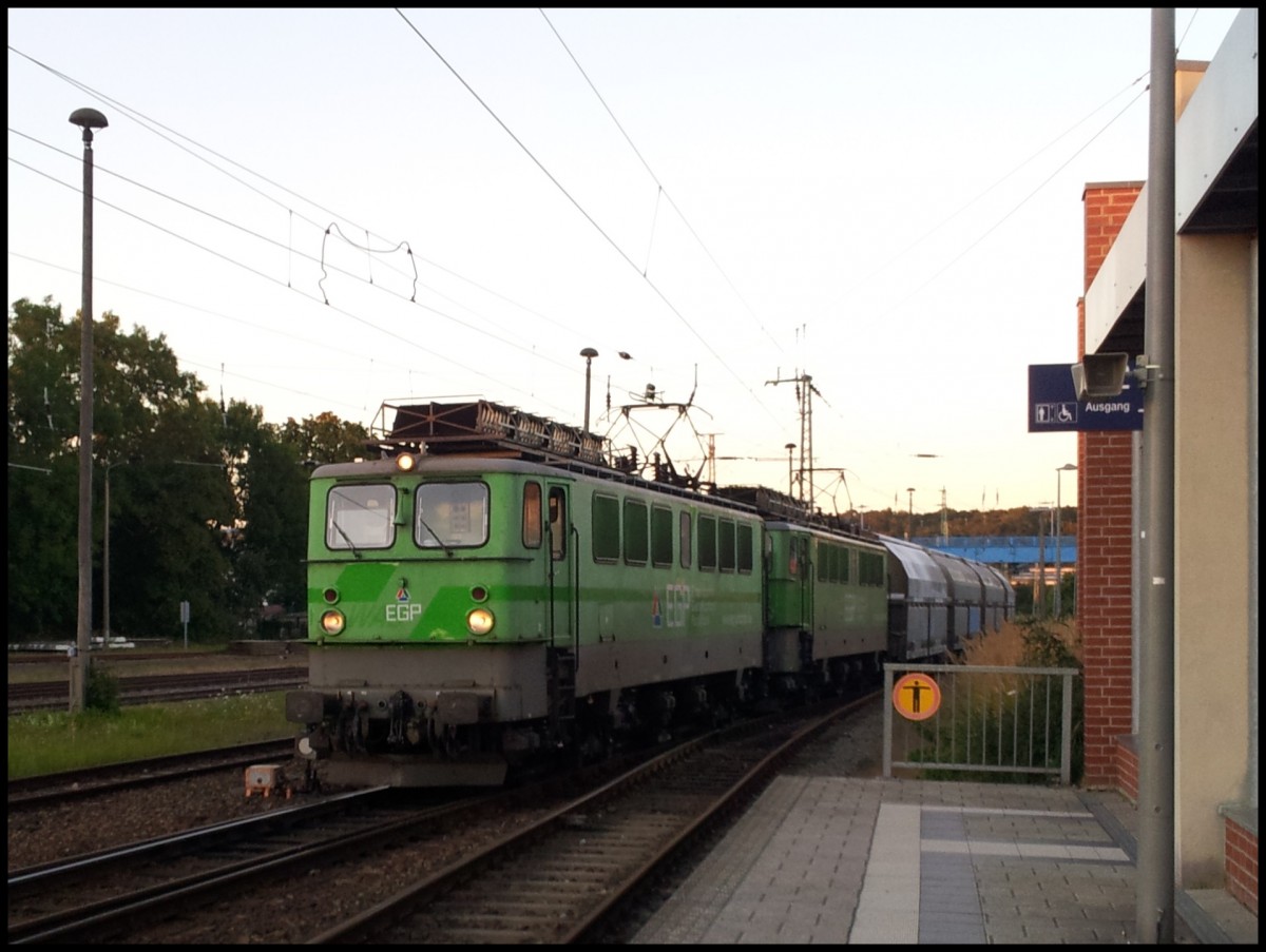 Zwei EGP E-Loks in Bergen/R�gen.
