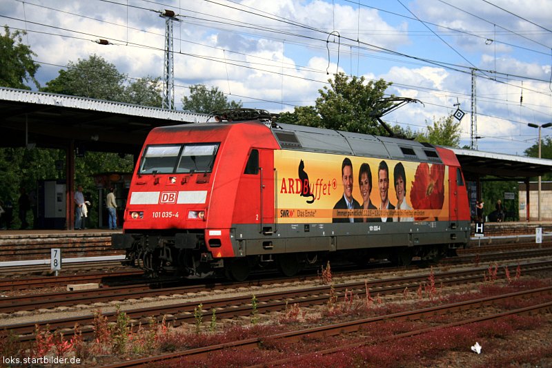 DB 101 035-4  ARD Buffet  Lz vom Bw Rummelsburg kommend (Berlin Greifswalder Str, 08.06.2009).