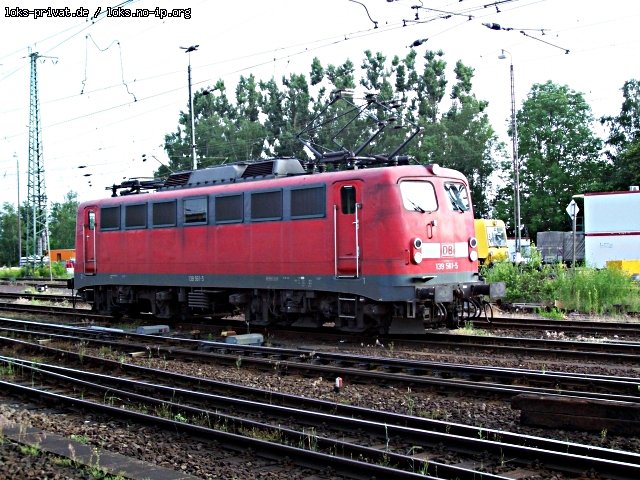 DB 139 561-5 fährt alleine durch Bebra (12.06.2007).