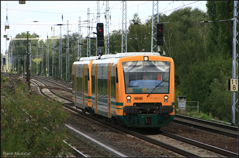 ODEG VT 650.74 / 650 074 als OE60 nach Bln.-Lichtenberg (Berlin Karow, 13.08.2009)