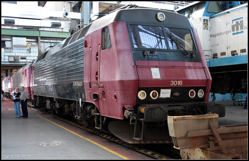 Railion EA 3016  A W Hauch  in der Werkhalle (135 Jahre Werk Cottbus, Cottbus 19.09.2009)