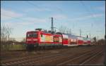Mit dem IRE25 Magdeburg Hbf durchf�hrt DB Regio 112 139 am 25.11.2011 Nuthetal-Saarmund