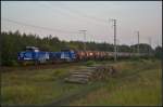 InfraLeuna 208 / 275 011-5  Wir bewegen was.  Sie und die Schwestermaschine IL 209 kamen zu sp�ter Stunde am 16.09.2014 mit einem Kesselwagen-Zug durch die Berliner Wuhlheide (NVR-Nummer 92 80 1275