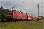 DB Regio 112 122-7 schob auf Dienstfahrt den RE3 Eberswalde Hbf am 30.08.2017 durch die Berliner Wuhlheide