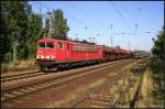 DB 155 240-5 mit Schttgut (Nuthetal-Saarmund, 19.08.2009 - Update 10/2011 in Rostock Seehafen z; 21.07.2013 berfhrt nach Kln Kalk; 24.07.2013 bei Bender ++)