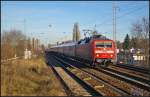 DB Fernverkehr 120 109-4 mit einem IC am 16.12.2013 in Berlin-Karow    Update: 2015 in M�nchen z; 11.12.2015 in M�nchen ++