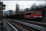 DB Schenker 155 163-9 mit Eaos-x-Wagen zu sp�ter Stunde Richtung Ostkreuz auf dem Berliner Innenring (Berlin Greifswalder Str 28.11.2009)
<br><br>
Update: 10.02.2015 in Opladen verschrottet