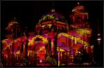 Google Plus Fotowalk 'Festival of Lights': Der Berliner Dom wurde recht farbenfroh mit diversen Motiven beleuchtet (Berlin, 15.10.2014)
