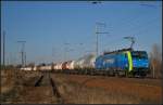 PKP cargo EU45-802 am 05.03.2013 mit einem Kesselwagenzug in der Berliner Wuhlheide (NVR-Nummer 91 80 6189 802-2 D-DISPO, angemietet von MRCE Dispolok)