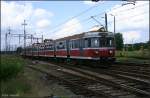 PKP EN57-1775ra mit unbekanntem Ziel, da die Anzeige gerade verschwand (Kostrzyn, 06.08.2009)