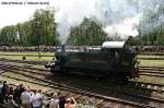 Great Western 5521 ist eine britische Lok, ist aber in Wolsztyn untergestellt und wird dort vom Verein gepflegt (Wolsztyn, 03.05.2008)