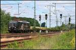 CTL E189 911  Zabrze  mit einem leeren Containerzug (Class 189-VH, ES 64 F4-011, UIC-Nummer: 94 80 0189 911-1, Angemietet von Dispolok, gesichtet Potsdam-Golm 17.06.2009).