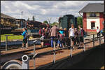 Die Drehscheibe im Eisenbahnmuseum Jaroměř dient auch als Anschauungsobjekt.