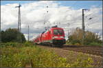 DB Regio 182 001-8 fuhr als RE1 Cottbus am 09.09.2017 am Abzweig Magdeburg Elbbrücke vorbei