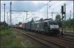 ITL ES 64 F4-288 / 189 288 mit einem Containerzug Richtung Genshagener Heide (gesehen Berlin Schnefeld Flughafen 09.07.2011)