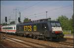 DB ES 64 F4-115  ETCS  am Ende eines Pbz nach Jterbog am 26.07.2012 in Berlin Schnefeld Flughafen