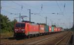 DB Schenker 189 010-2 mit Containerzug am 10.09.2012 in Nuthetal-Saarmund