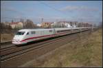 DB Fernverkehr 401 005-4 zum Berliner Hauptbahnhof unterwegs (gesehen Berlin Bornholmer Straße/Nordkreuz 20.03.2011)