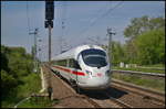 DB Fernverkehr Tz 1101 / 411 001-1  Neustadt an der Weinstrae  durchfuhr am 11.05.2017 in Richtung Berlin den Bahnhof Berlin-Hohenschnhausen