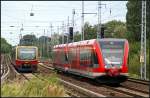 S-Bahn und Regiobahn nebeneinander. Links die Baureihe 481/482 auf der S2 nach Buch, rechts 646 012-4 nach Berlin Zoologischer Garten (gesehen Berlin Karow 18.06.2011)