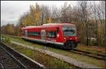 DB Regio 650 202  seehänsele  der Bodenseegürtelbahn kommt aus Reinickendorf und fährt weiter zum Nordkreuz. Dieser RS1 besitzt eine abgewandelte Ausstattung: Klappsitze an einer Längsachse um auch Fahrräder transportieren zu können (gesehen Berlin Wollankstraße 04.11.2010)