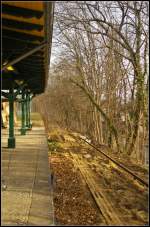 Am S-Bahnhof Berlin Eichborndamm beginnen die Bauerbeiten fr den zweiten Zugang und des Aufzugs.