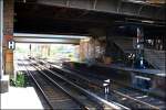 Marode Bahnsteige, marode Brckenpfeiler (Baustelle Berlin Ostkreuz, 20.06.2009).