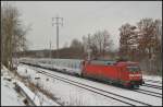 DB Fernverkehr 101 073 mit dem  Wawel  Richtung Berlin am 12.03.2013 in Diedersdorf