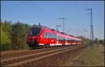 DB Regio 442 332-3 auf Dienstfahrt in Berlin Wuhlheide, 23.04.2015