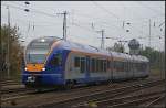 cantus 427 054 fhrt mit dem R6 in den Endbahnhof ein (94 80 0427 145-8 D-CAN, Eigentum Hessische Landesbahn GmbH, gesehen Bebra 14.10.2010)