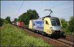 boxXpress ES 64 U2-031 / 182 531-4 fuhr mit einem Containerzug am 24.06.2010 durch Lehrte-Ahlten