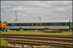 D-CLR 50 80 8035 665-9 ABybdzf 482.1 in Magdeburg Neustadt, 10.05.2015
<br><br>
Auf den Gleisen der Magdeburger Hafen GmbH steht dieser Steuerwagen Bauart Halberstadt. Er gehört der Cargo Logistik Rail Service GmbH (ex DR 50 80 80-35 665)