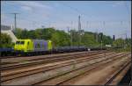 CFL Cargo 185 534 mit Stahlbrammen am 16.07.2013 in Magdeburg (NVR-Nummer 91 80 6185 534-5 D-CFLDE, ex OHE)