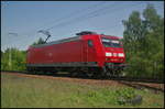 DB Cargo 145 025-3 fuhr am 19.05.2017 solo durch die Berliner Wuhlheide