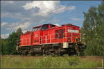 DB Cargo 298 313-8 kam auf ihrem Rückweg von der Übergabe am 09.08.2017 solo durch die Berliner Wuhlheide gefahren.