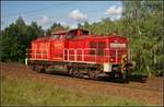 Die sogenannte  Kaffeelok  DB Cargo 298 316-1 fuhr am 23.08.2017 solo durch die Berliner Wuhlheide