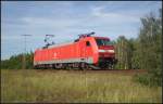 DB Schenker 152 157-4 durcheilt am 20.08.2011 solo die Berliner Wuhlheide