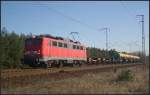 DB Schenker 139 222-4 fuhr mit Phosphor-Wagen von Kazphosphate LLC, Kazachstan am 22.03.2012 durch die Berliner Wuhlheide