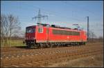 DB Schenker 155 085-4 solo am 02.03.2013 in Nuthetal-Saarmund