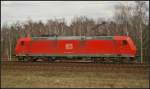 DB Schenker 185 008 solo am 17.04.2013 in der Berliner Wuhlheide