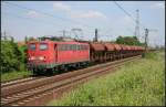 DB Schenker 140 502-6 und einem Kali-Zug (gesehen Lehrte-Ahlten b.