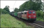 DB Schenker 151 127-8 mit gemischtem Güterzug (gesehen Lehrte-Ahlten b.