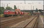 DB Schenker 232 209-7 mit Tanoos-Wagen (gesehen Magdeburg Eichenweiler 09.08.2010)