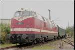 MEG 207 beim rangieren im Bw (Bauart V 180 CC, Eisenbahnfest des TEV zum Weimarer Zwiebelmarkt, Weimar 10.10.2009 - Update: Fristablauf 22.03.2010)