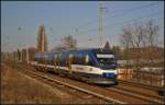 NEB VT 731 / 643 404-6 als RB27 nach Berlin-Gesundbrunnen am 04.03.2013 Hhe Berlin-Karow