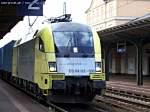 TXLogistik ES 64 U2-006 mit einem Containerzug (LZB: 182 506, angemietet von Siemens Dispolok, gesichtet Bebra 12.06.2007).