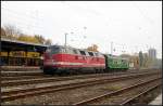 ADAM 8 / 228 321  Sylvia Adam  mit Dampfbegleitwagen 1 der IGE Werraban Eisenach e.V. Richtung Waren (ex DR V 180 321, gesehen Berlin Greifswalder Straße 31.10.2010)