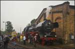 DR 03 2155-4 in Berlin-Schneweide, 20.09.2014
<br><br>
Beim 11. Berliner Eisenbahnfest prsentiert sich die im Jahr 1934 von Borsig gebaute Lok. Die Auslieferung erfolgte im gleichen Jahr an die DRG als '03 155'. Im Jahr 1970 erfolgte dann die Umzeichnung in 03 2155-4. Die Ausmusterung erfolgte 1984. Die Lok war zwischenzeitlich bei den Eisenbahnfreunde Flgelrad Oberberg e. V. (EFO), danach ging sie an den heutigen Besitzer Wedler & Franz GbR Lokomotivdienstleistungen (WFL). 2012 wurde die Lok in Dieringhausen umfangreich aufgearbeitet und erhielt dort einen restaurierten Tender.